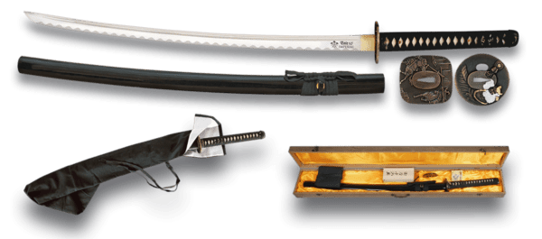 Katana sværd med tilbehør
