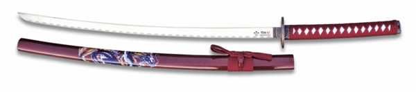 Katana med rød vikling