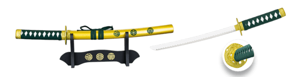 Mini katana – med grøn detalje