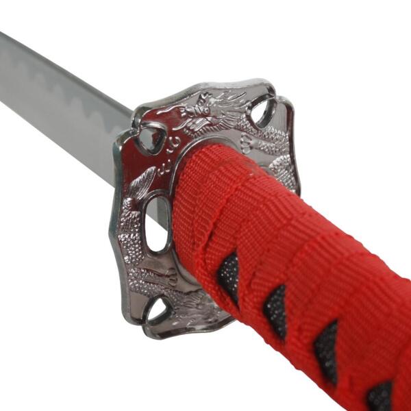 Samuraisværd sæt hvid og rød