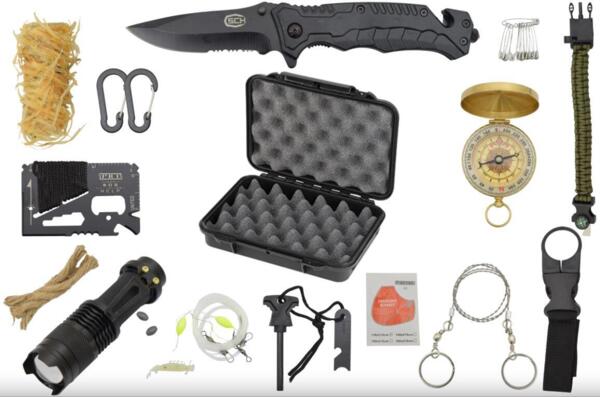 Survival kit  – boks med tilbehør