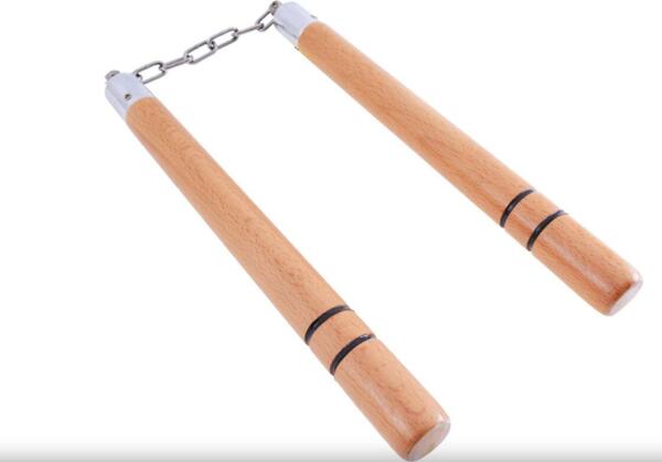 Nunchaku i træ med kæde