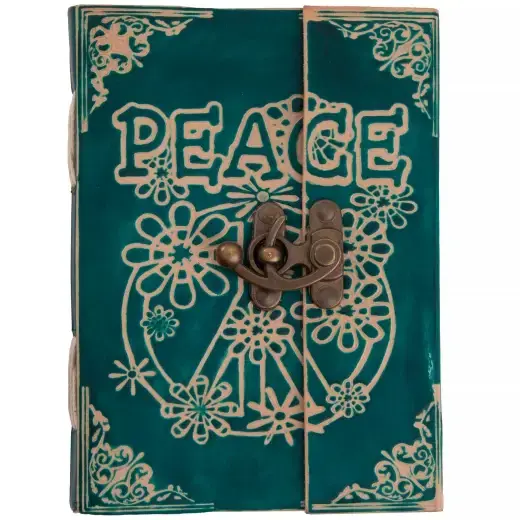 Læderjournal "Peace"