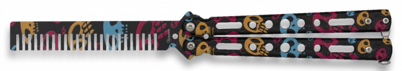 Trænings-butterfly med kam – 3D Skull
