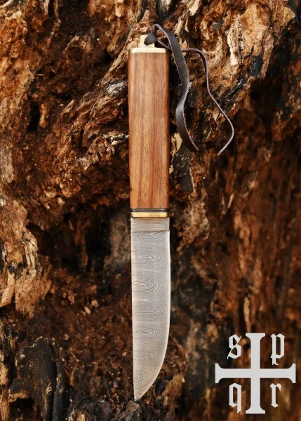 Vikingekniv Seax – 256-lags Damaskusstål