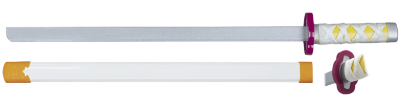Katana i Træ – 57 cm – Grå Klinge