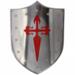 Stål-Skjold med Sankt Jakobs Kors