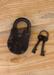 Stål hængelås i middelalderstil med 2 nøgler