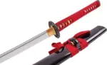 Katana Fudoshin Red & Black – Skarpslebet Samuraisværd i 1045 Kulstofstål