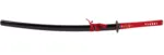 Katana Fudoshin Red & Black – Skarpslebet Samuraisværd i 1045 Kulstofstål