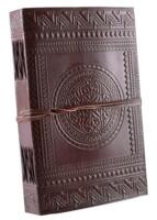 Læderdagbog med middelaldermotiv