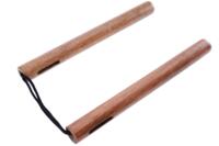 Nunchaku – mørkt træ med snor