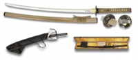 Katana i kulstofstål – grøn tsuka