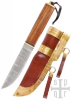 Vikingekniv Seax – 256-lags Damaskusstål
