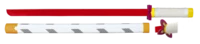 Katana i Træ – 57 cm – Rød Klinge