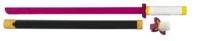 Katana i Træ – 57 cm – Sort Skede